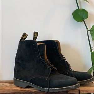 doc martens jeffery boot suede black 8 eye